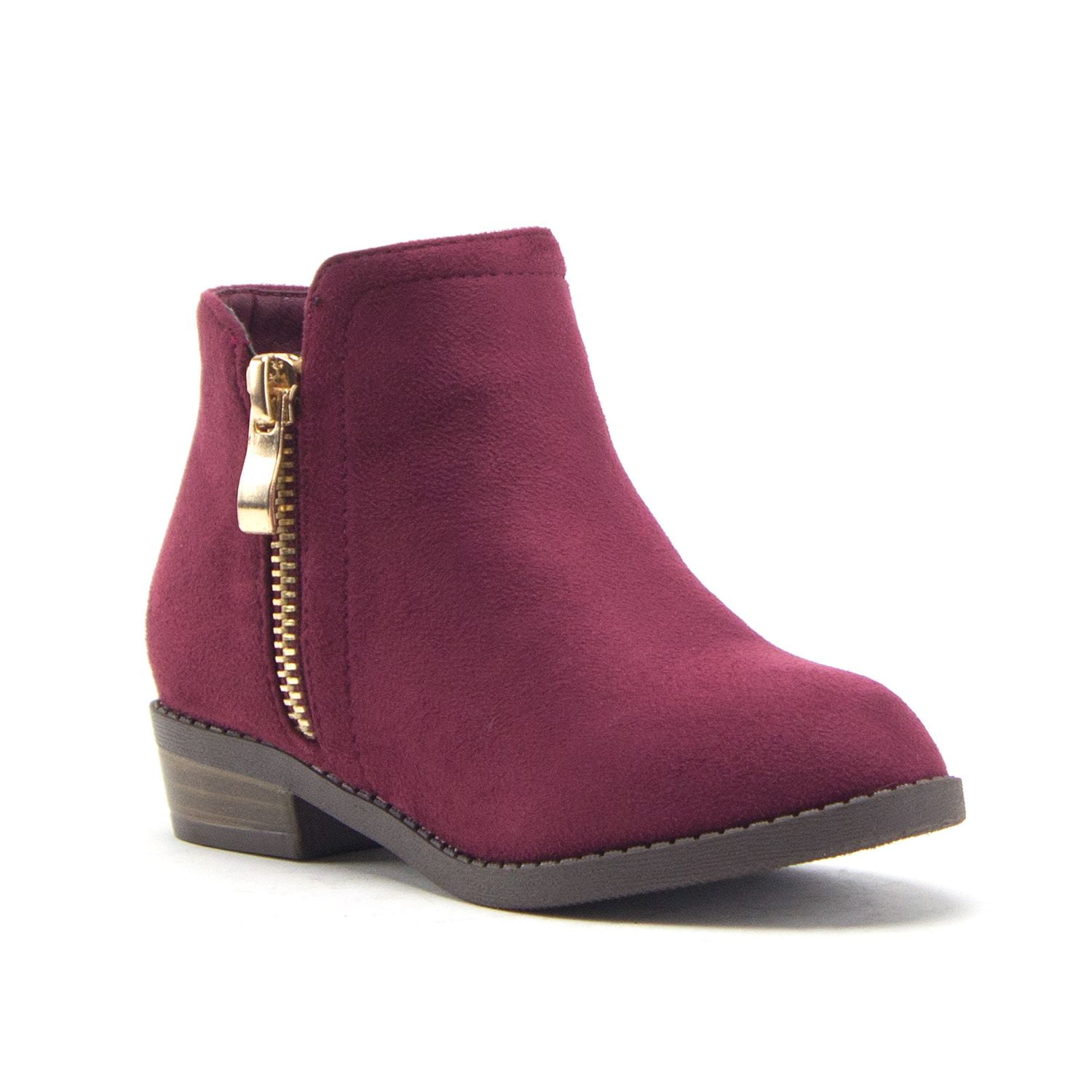Girls burgundy boots sale
