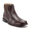 thumbnail image 1 of Jazamé Men's 38912 Leather Lined Ankle High Moto Zipped Chelsea Dress Boots, Chocolate, 8, 1 of 4