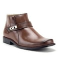 thumbnail image 1 of Jazame Men's 38901 Ankle High Square Toe Casual Dress Boots, Brown, 7, 1 of 5