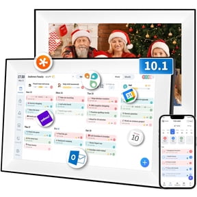 Jazeyeah 10.1" Digital Calendar Planner,Touchscreen Interactive Display for Family Schedules, Achievement Rewards, Meal Planning,