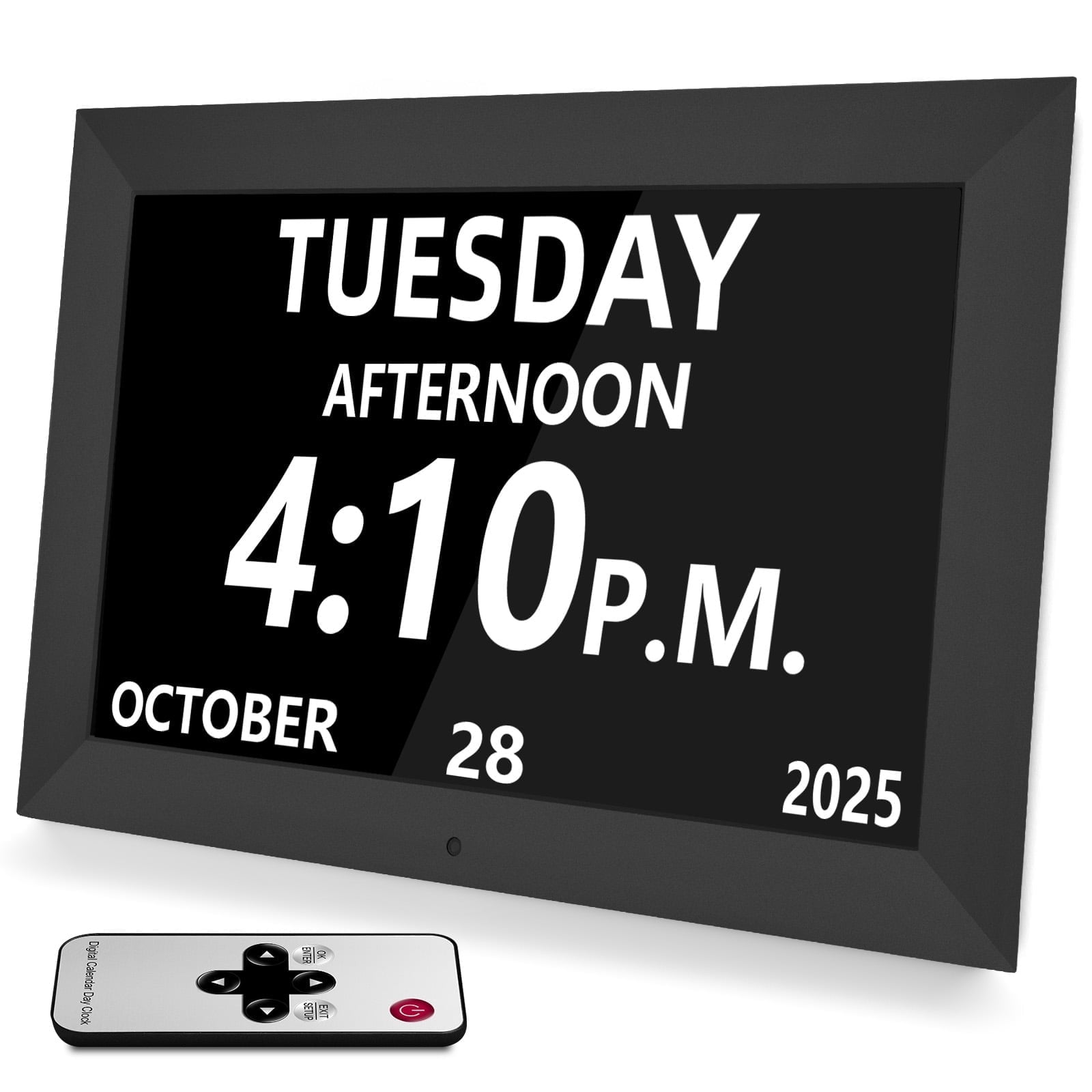 Jazeyeah, Dementia Clock, 10.1 Inch Digital Display, Large Font