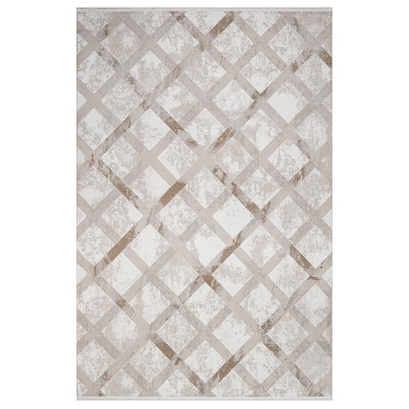Jazlyn Cream Area Rugs for Living Room Washable Rugs Boho Moroccan Area Rug Soft Neutral Geometric Bohemian Distressed Indoor Rug for Bedroom Dining Room Office Nonslip Rug