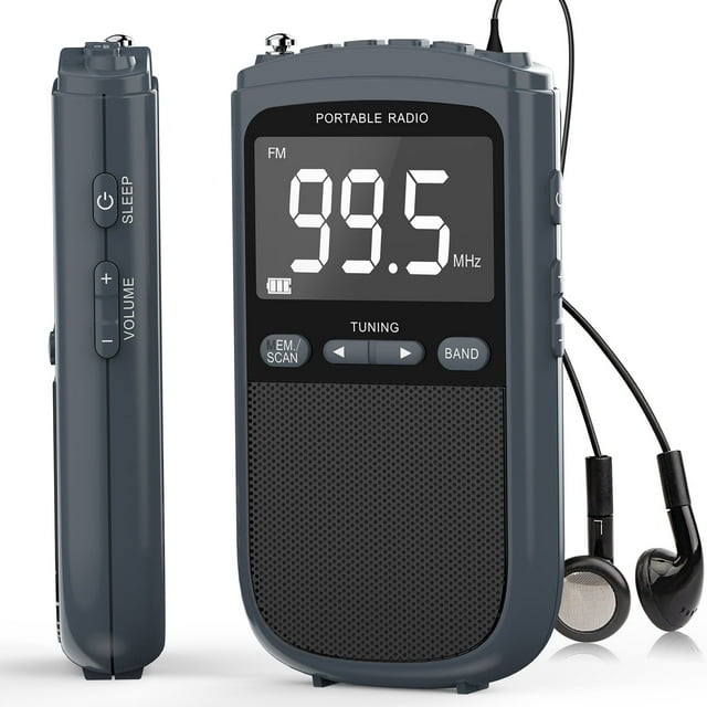 Jazmm AM FM Walkman Radio, Rechargeable Portable Transistor Pocket ...
