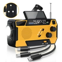 Jazmm Hand Crank Emergency Radio, Emergency Radio,Solar Radio,NOAA/AM/FM Weather Radio, 7400mWh Battery Operated 3 in 1 Charging Cable, LED Reading Light,SOS, for Winter Storm Hurricane Survival Gear