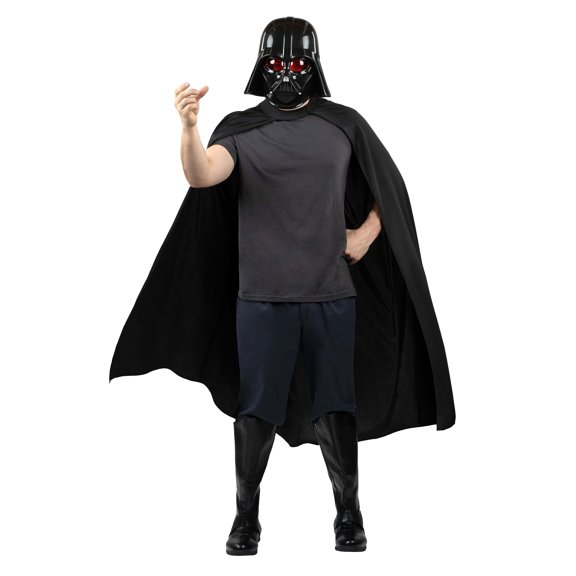 Jazwares Darth Vader Mask and Cape Costume Black Plastic Polyester For Adult