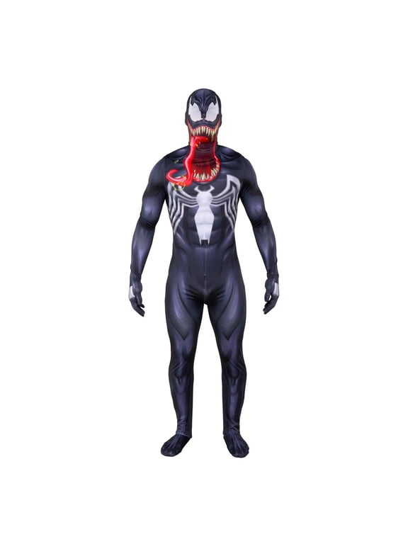 Mens Zentai Marvel Venom Suit Costume - Size Large - Black
