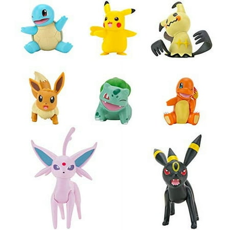 Jazwares Pokemon Battle Action Figure Set, 8 Pieces