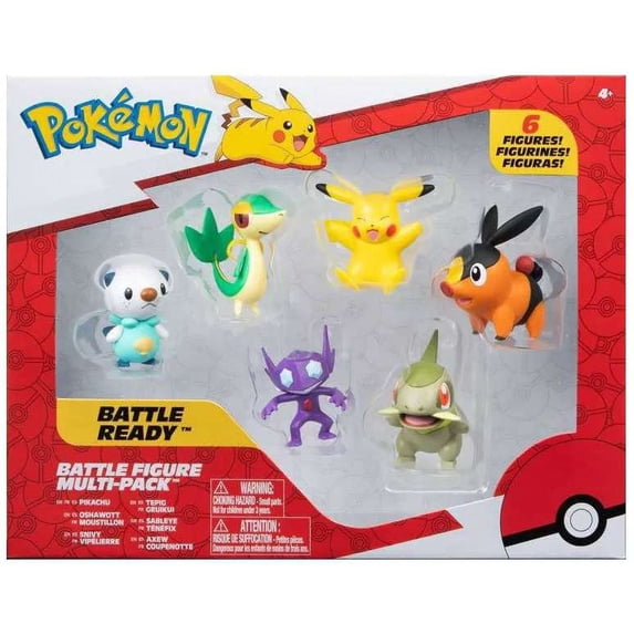 Pokémon Battle Figure 6 Pack - Features 2-Inch Sableye, Axew, Snivy, Tepig, Oshawott & Pikachu 6 Pack - Features 2-Inch Sableye, Axew, Snivy, Tepig, Oshawott & Pikachu