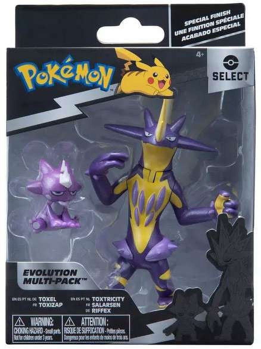 Jazwares Pokemon Select Toxel \u0026 Toxtricity Evolution Figure 2 Pack