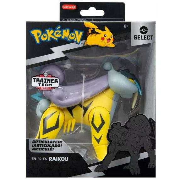 Jazwares Pokemon Trainer Team Series Raikou Action Figure, Multicolor