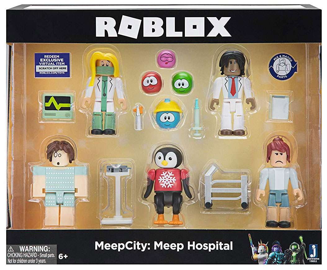 Free Shipping! Roblox MeepCity: Meep Hospital Figure 5-Pack Set