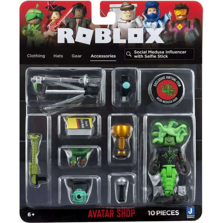 ROBLOX Medusa Influencer Selfie Stick Figure 10 Pcs Avatar Shop Boys Toys  NEW