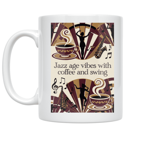Jazz Age Coffee Quotes - Jazz Enthusiast - 11 oz Ceramic Coffee Mug