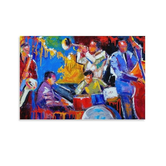 Jazz Art Poster (3) Poster Cool Artworks Painting Wall Art Canvas Prints Hanging Picture Home Decor Posters Gift 24x36inch(60x90cm)