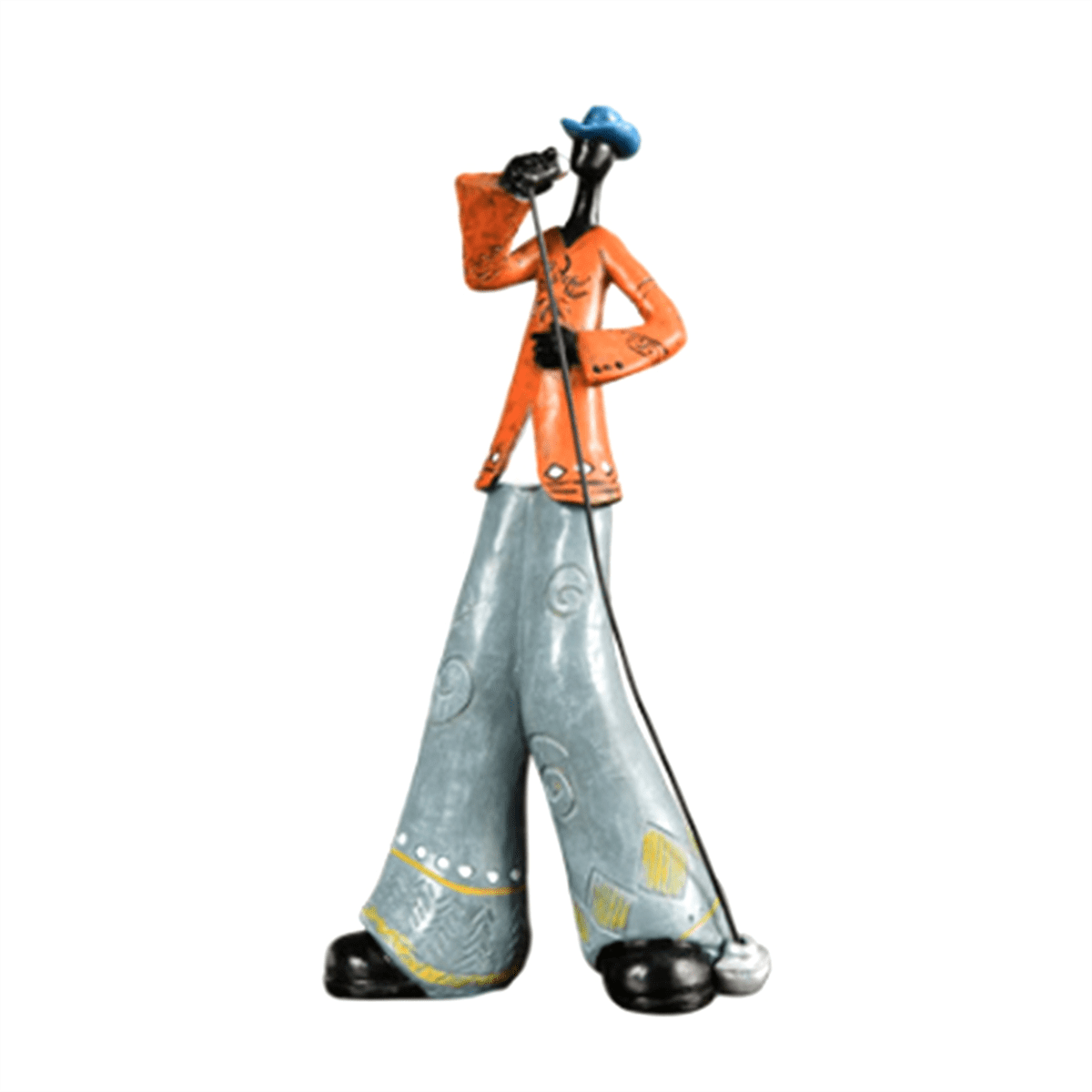 Jazz Band Player Figurines Vintage Musician Figure Resin Statues