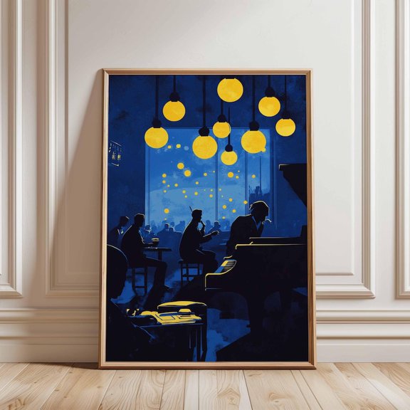 Jazz Bar Midnight Piano Lounge Poster 8x12 UNFRAMED