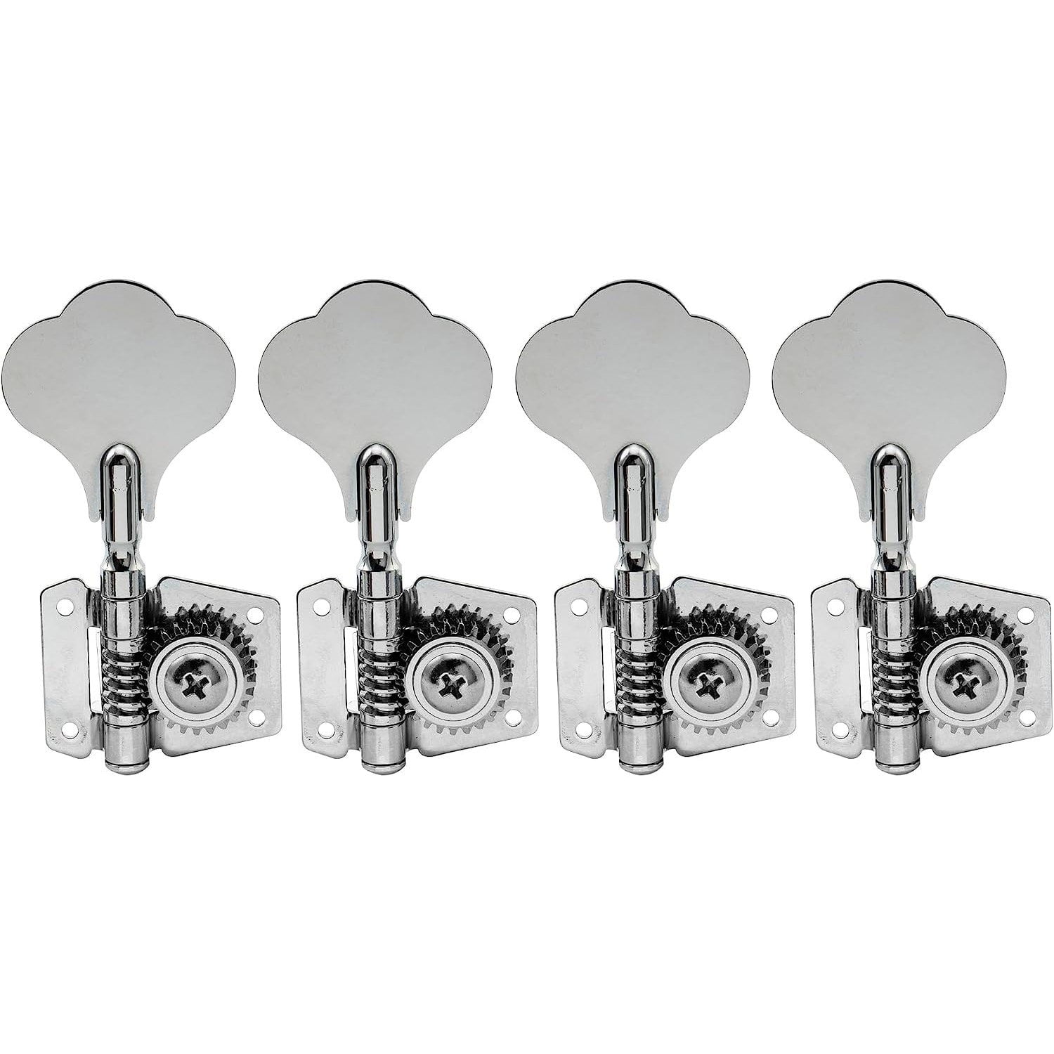 Jazz Bass Guitar Tuning Pegs Tuners Machine Head 4R Open Gear Chrome