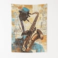 thumbnail image 1 of Jazz & Blues Heritage Wall Tapestry for Bedroom by DC | African American Tapestry Wall Hanging & Aesthetic Decor for Dorm, Living Room, Picnic & Home | 36"x48", 1 of 7
