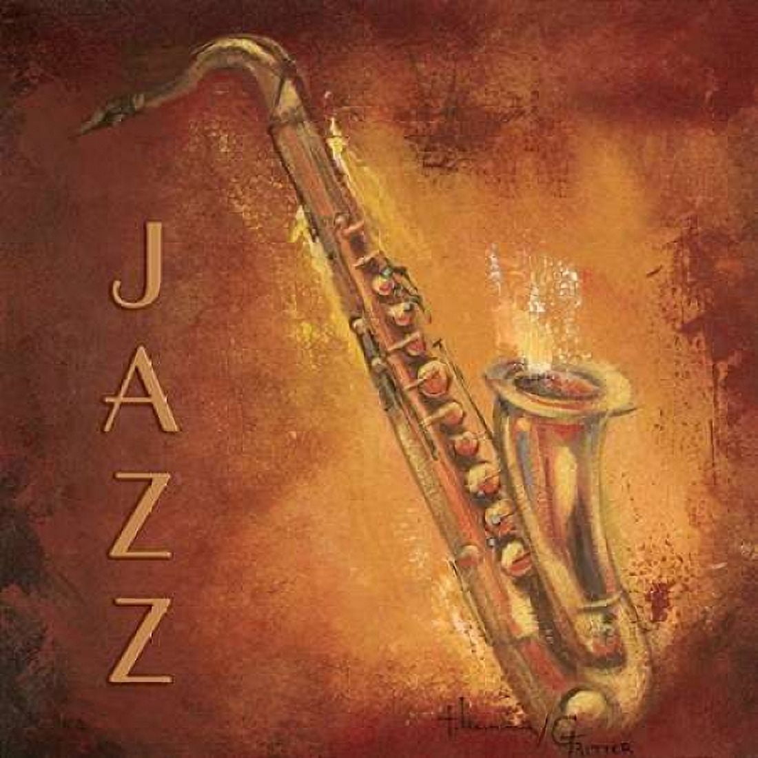 Jazz Canvas Art - Hakimipour-Ritter (24 x 24)