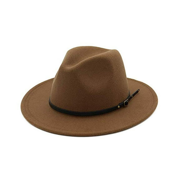 Jazz Cap Wide Brim Breathable Solid Color Fedora Hat Winter Floppy Women Cap Streetwear