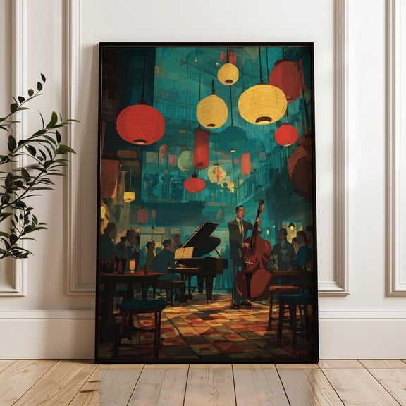Jazz Club Scene Atmospheric Poster