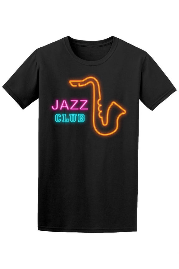 Jazz Club and Sax In Sharp Style T-Shirt Men -Image by Shutterstock, Male x-Large