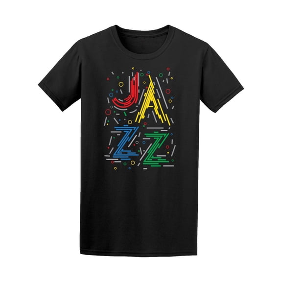 Jazz Colorful Graphic T-Shirt Men -Image by Shutterstock, Male Small