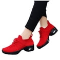 thumbnail image 1 of Jazz Dance Shoes for Women Breathable Mesh Air Cushion Lace up Thick Soled Walking Athletic Dancing Sneakers, 1 of 6