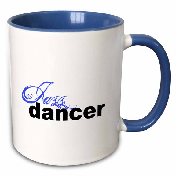 3drose, Jazz Dancer, 11oz Two-tone Blue Mug