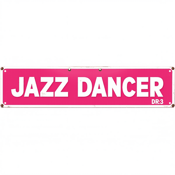 Jazz Dancer Tin Decor 16*4 Inches "JAZZ DANCER DR.3" Studio/Office Wall Art - Retro Dance Accent, Jazz Decor, Studio Metal Sign
