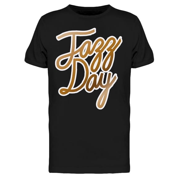 Jazz Day Brown Letters T-Shirt Men -Image by Shutterstock, Male Medium