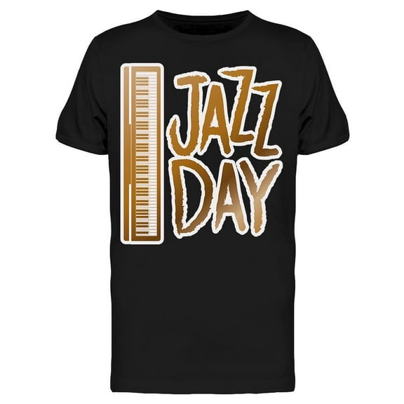 Jazz Day Piano Doodle T-Shirt Men -Image by Shutterstock, Male x-Large