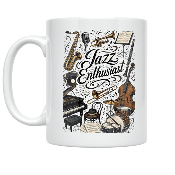 Jazz Enthusiast Design - Jazz Lover - 11 oz Ceramic Coffee Mug