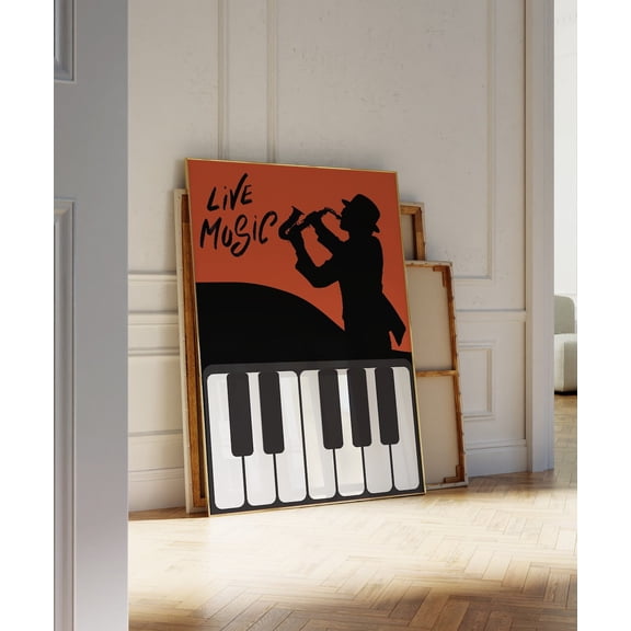 Jazz Festival Poster Modern Music Wall Art, 16x24 UNFRAMED
