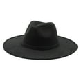 thumbnail image 1 of Jazz Hat Events Adults Dress Decor Camping Photo Props Fashion Wide Brim Hat Black, 1 of 8