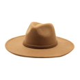 thumbnail image 1 of Jazz Hat Events Adults Dress Decor Camping Photo Props Fashion Wide Brim Hat Light Brown, 1 of 8