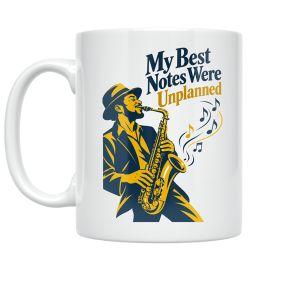 Jazz Improvisation Artwork - Music Lover - 11 oz Ceramic Coffee Mug