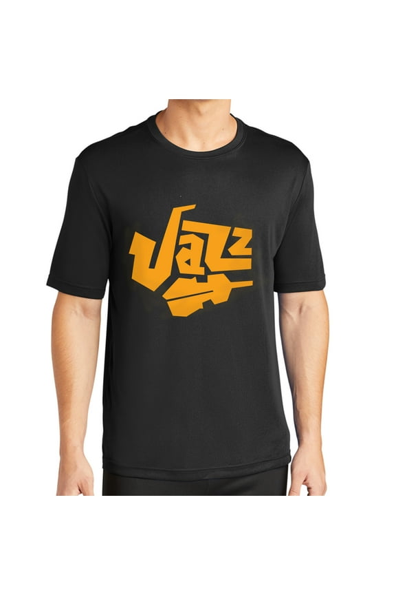 Jazz Live Music Party Men's Big Size Tall PosiCharge Competitor Crew Neck Tee Shirt - Black 2XLT