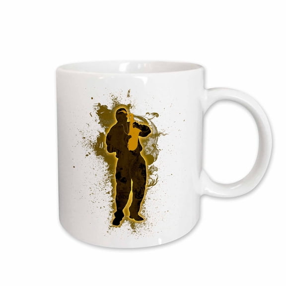 3drose, Jazz Man Illustration, 11oz Mug