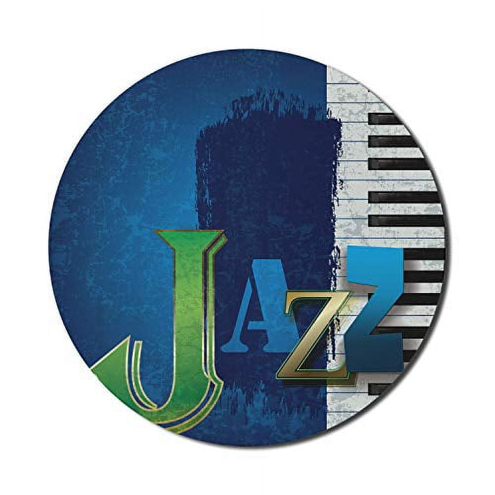 Jazz Music Mouse Pad For Computers, Abstract Cracked Background Piano