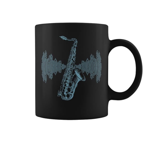 Jazz Music Saxophone Player Fun Saxophone Musical Instrument Coffee Mugs