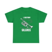 Jazz Musical Instrument I Destroy Silence Trumpet Tshirt