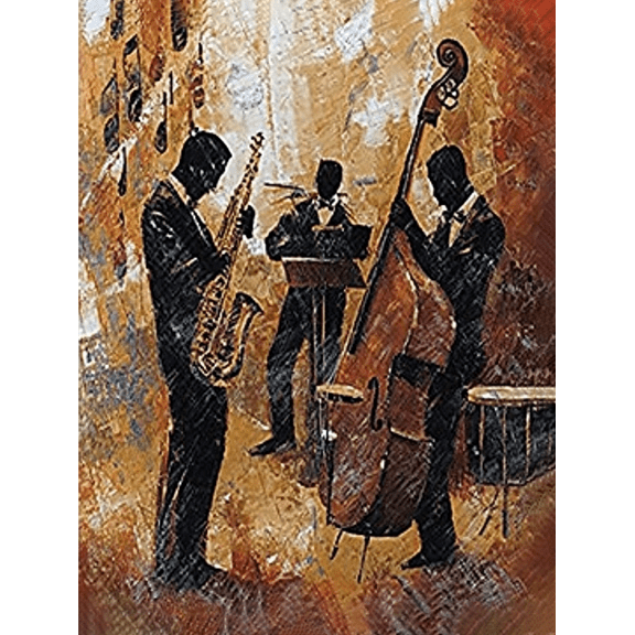 Jazz Musicians Decorative Painting/Canvas Art Suitable for Living Room Bedroom Dining Room Office Bar Music Studio Jazz Club