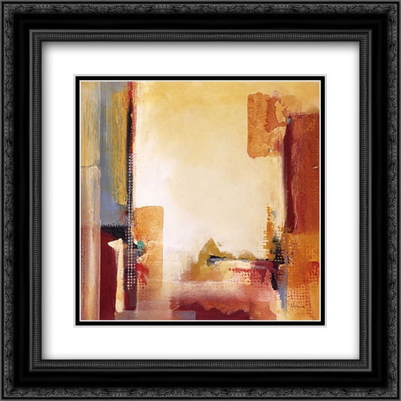 Jazz Notes I 2x Matted 20x20 Black Ornate Framed Art Print by Li-Legar, Noah