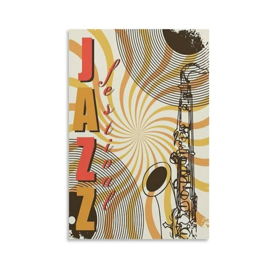 Jazz Poster (6) Artworks Picture Print Poster Wall Art Painting Canvas Gift Decor Home Posters Decorative 16x24inch(40x60cm)
