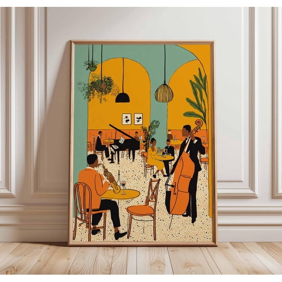 Jazz Poster, Music Wall Print, Blues Print, Unframed Paper Poster 8x10in