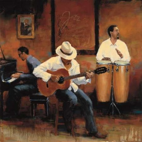 Jazz Rhythms Canvas Art - Miles Sullivan (24 x 24)