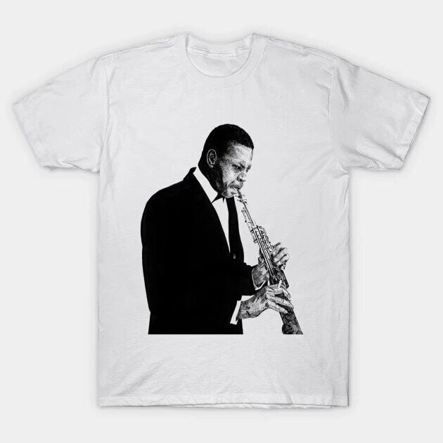 Jazz Saxophone John Coltrane TShirt Expression A Love Supreme Blue