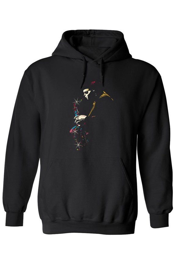 Jazz Saxophone Player Hoodie Men -SPIdeals Designs, Male 4X-Large