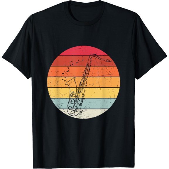 Jazz Saxophone Player Retro Vintage Art Sax T-Shirt